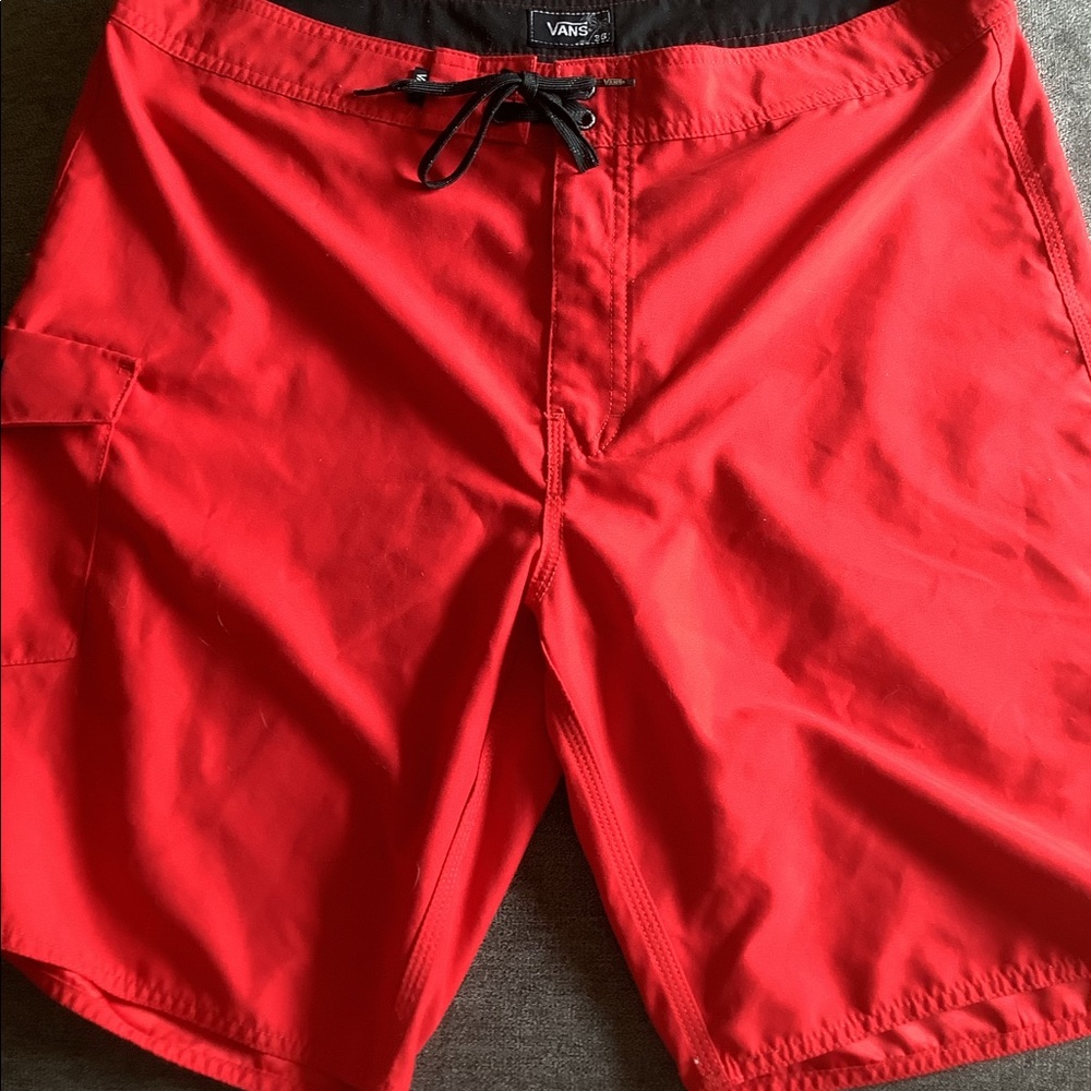 Men’s Van Red Board Shorts Size 36.